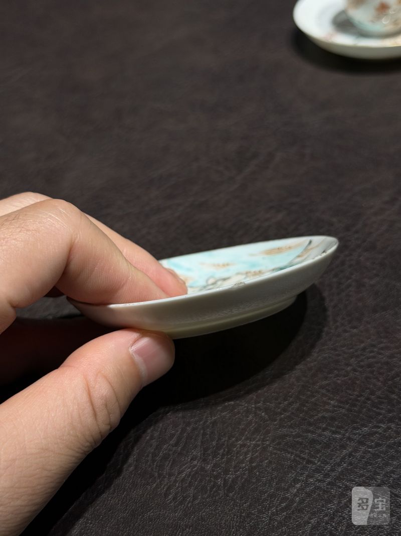 清乾隆 粉彩花鸟纹茶具一套25件 - 图105